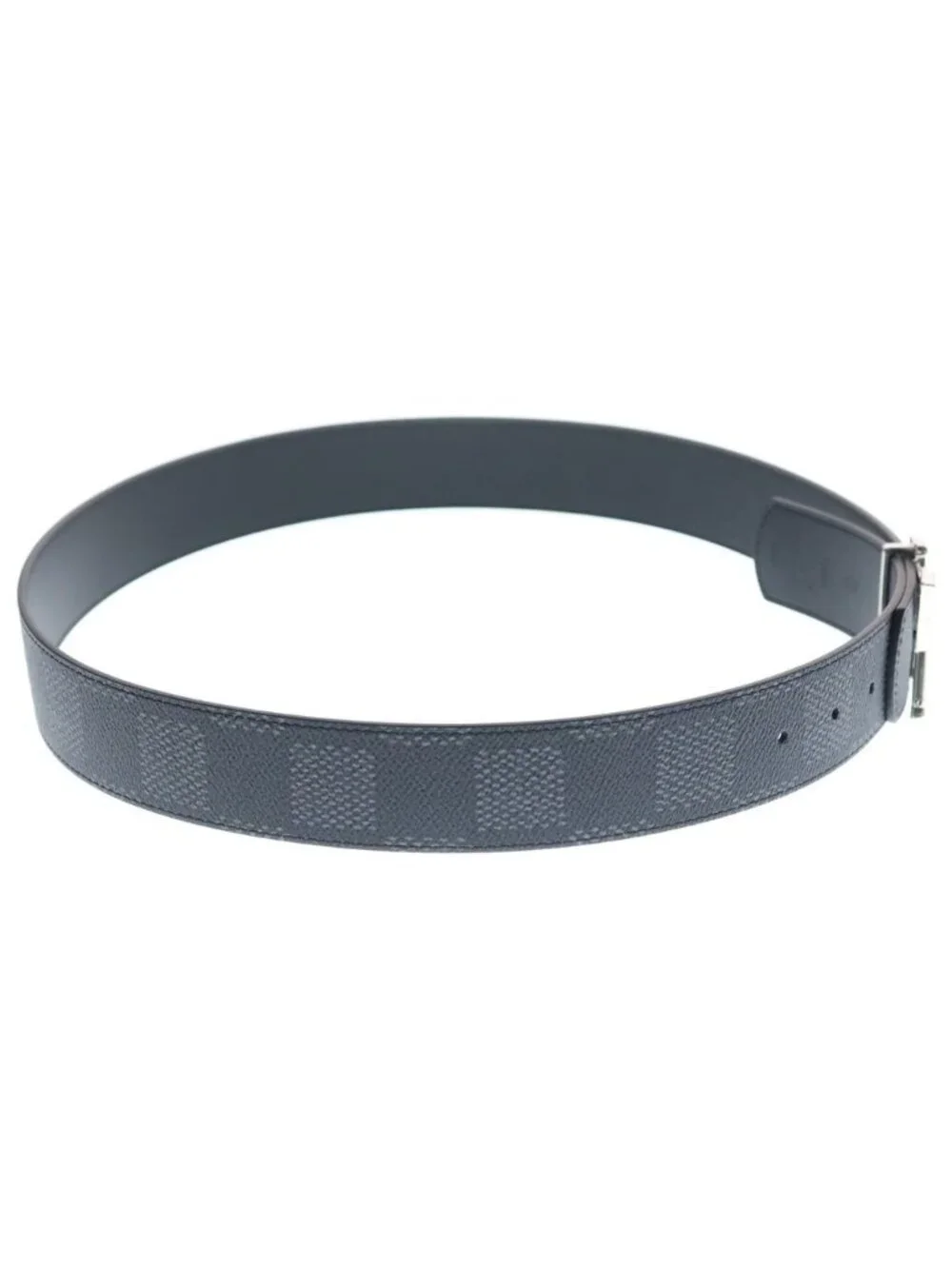 Louis Vuitton Damier Heritage LV Dimension 40 Reversible Leather Belt Silver